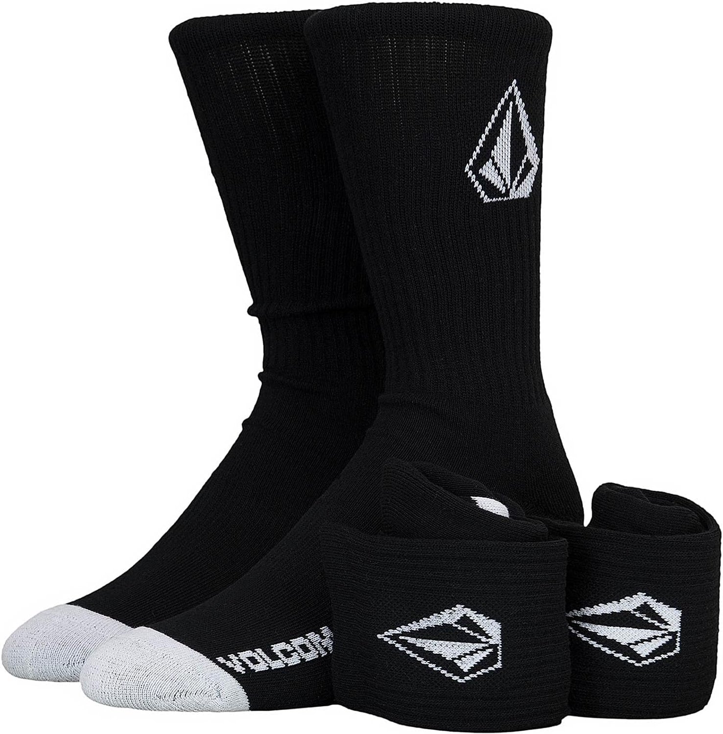 Volcom Full Stone Sokken 3 Paar Zwart