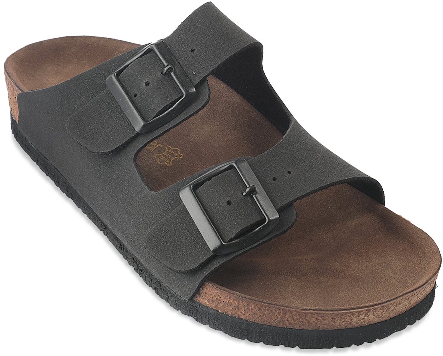 Slazenger Lens Heren Badslippers - Zwart Nubucklook