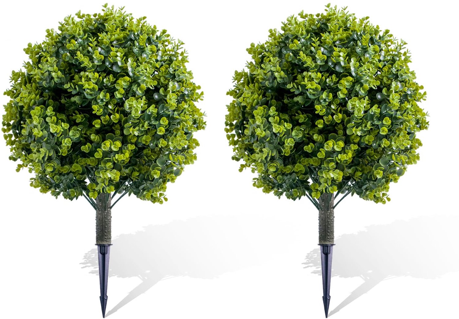Danky - Kunstmatige topiarybomen met grondpen - 60 x 40 cm - Groen - 4 stuks