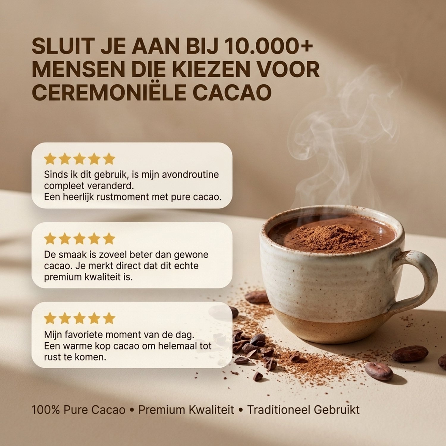 Sam's Superfoods - Ceremoniële Cacao Poeder ( PERU ) - Biologisch - 250 gram