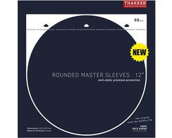 THAKKER 12-Inch Vinyl Beschermhoezen - 50 Ronde Anti-Statische Binnenhoezen