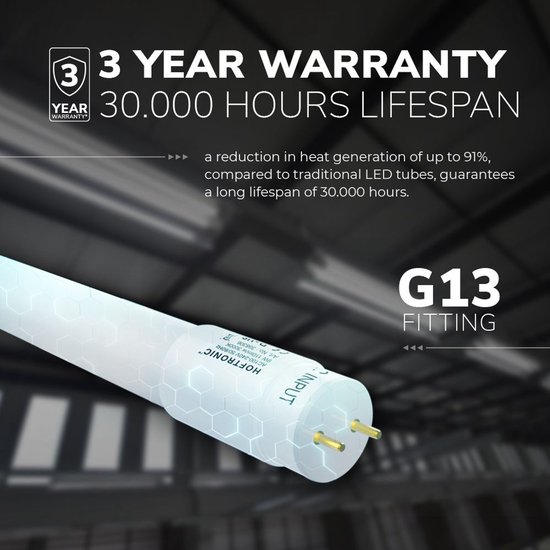 LED TL Buis 120cm - T8 G13 fitting - 3000K warm wit - 18 Watt 1980 lumen (110lm/W) Flikkervrij - Vervangt 36 Watt (36W/830) - Incl. Starter — cadeau in Cadeau-ideeën - foto 4
