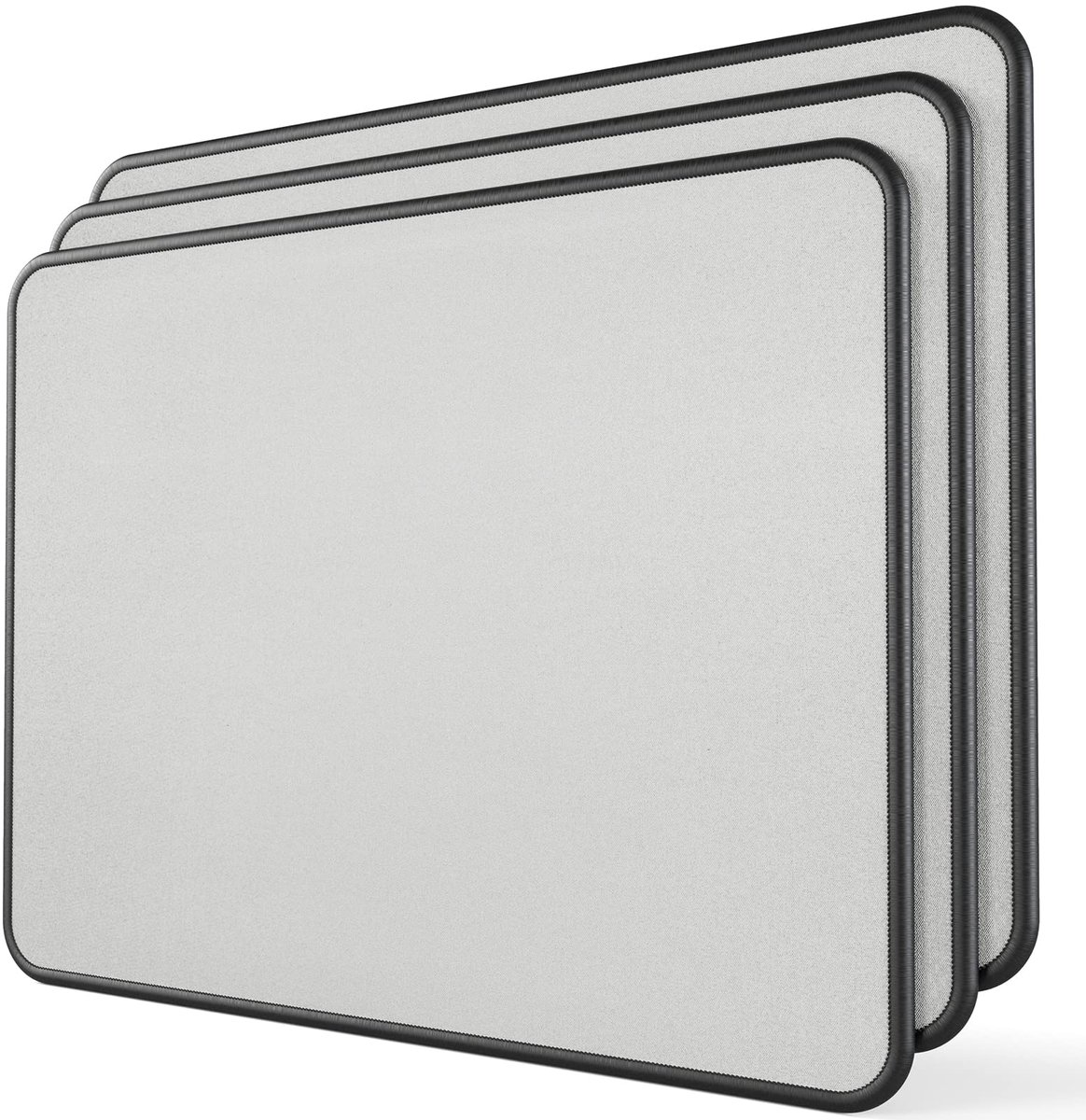 KTRIO Muismat, set van 3 [30% groter] met gestikte randen, 280 x 220 x 3 mm muismat gaming muismat mat, waterdichte - ShopVlot
