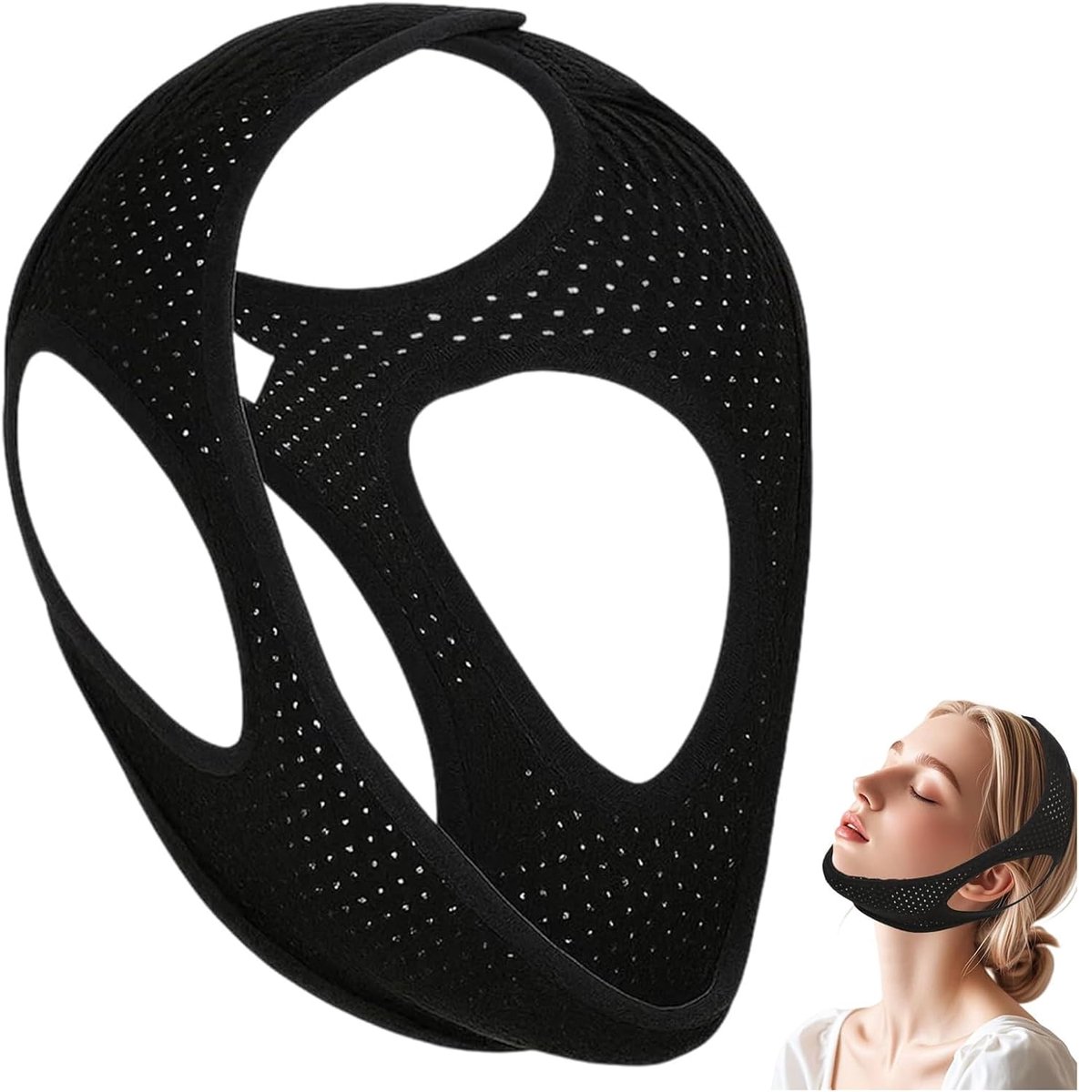 Chin Guard masker - herbruikbaar neopreen - verstelbare grip - anti-dubbele kin voor snurken - ShopVlot