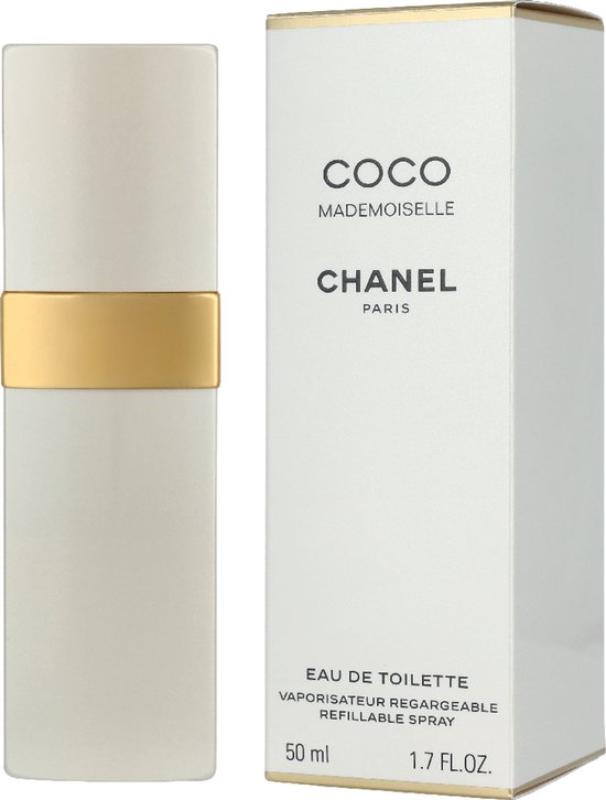 Chanel Coco Mademoiselle Eau de Toilette flacon en verpakking, 50 ml.