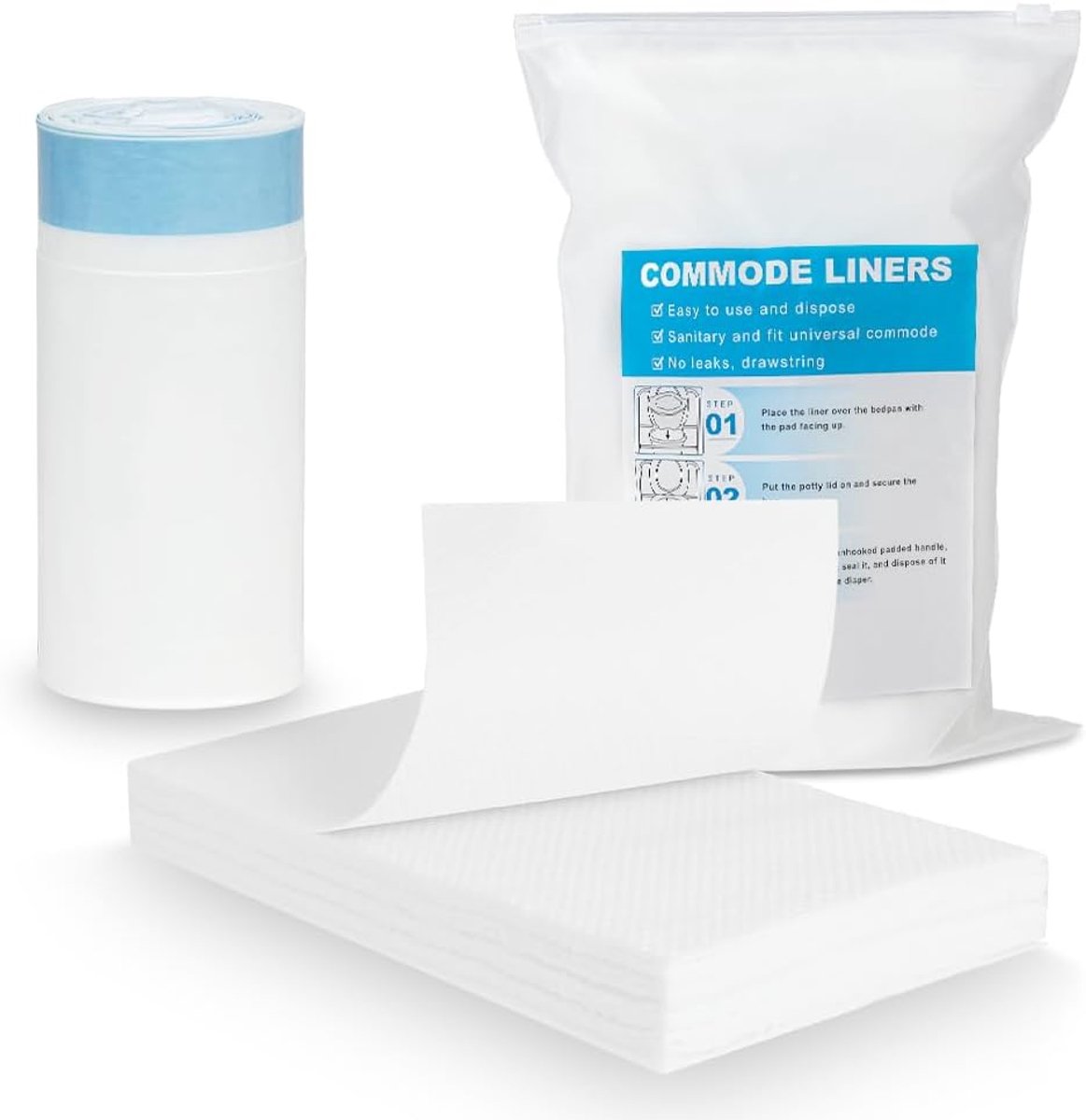 SnelShoppen - 20 Stuks Super Absorberende Liner voor Lade en Toilettas - Wegwerp Bed Liners met Absorberende Pads - Ideaal voor Camping, Feest, en Vol