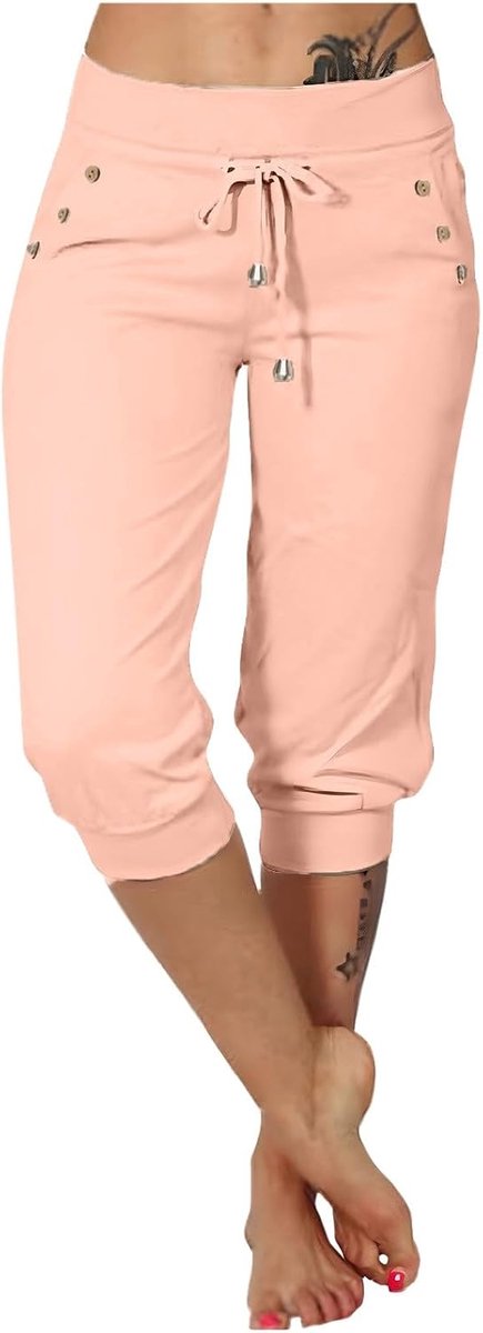 Damesbroek met hoge taille, chic, comfortabel, kantoor, casual, breed, elegant, zomer, vloeiend, licht, modieus, vintage, los, professioneel, A34