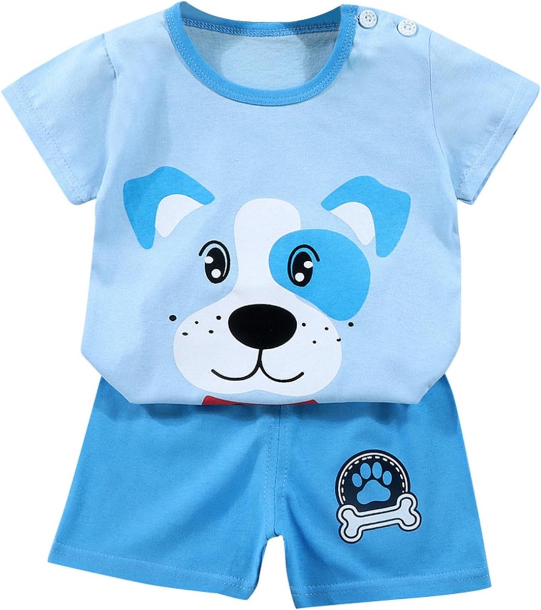 Zomerset voor jongens en meisjes, T-shirt met korte mouwen, shorts met korte mouwen, tweedelige set