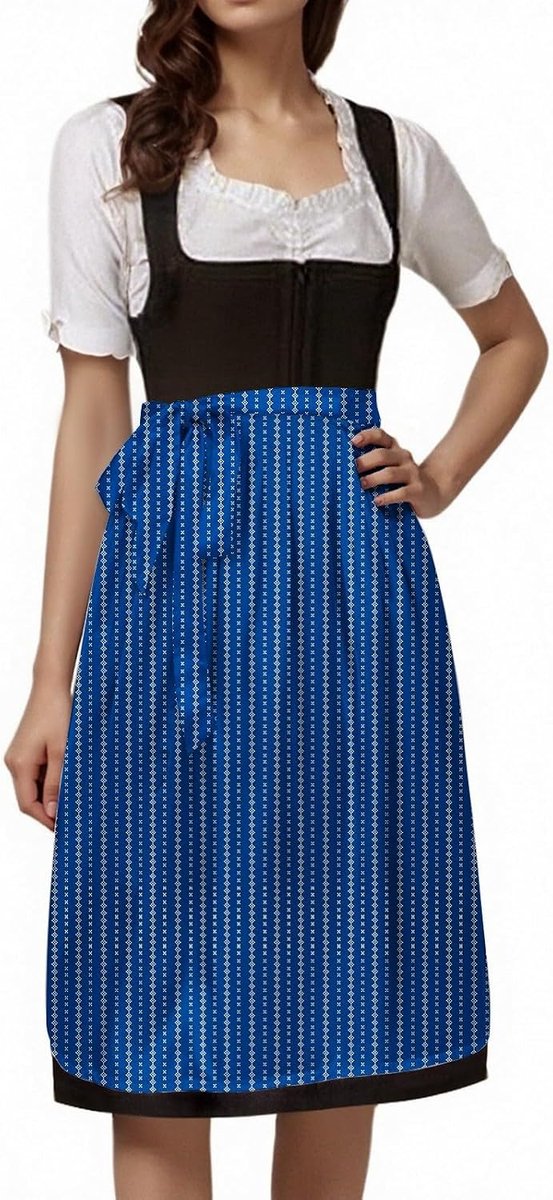 Klassieke halve veterschort voor dames, Beierse stijl, cosplay-kostuum, elegant, verstelbare taille, geknoopt, feestoutfit