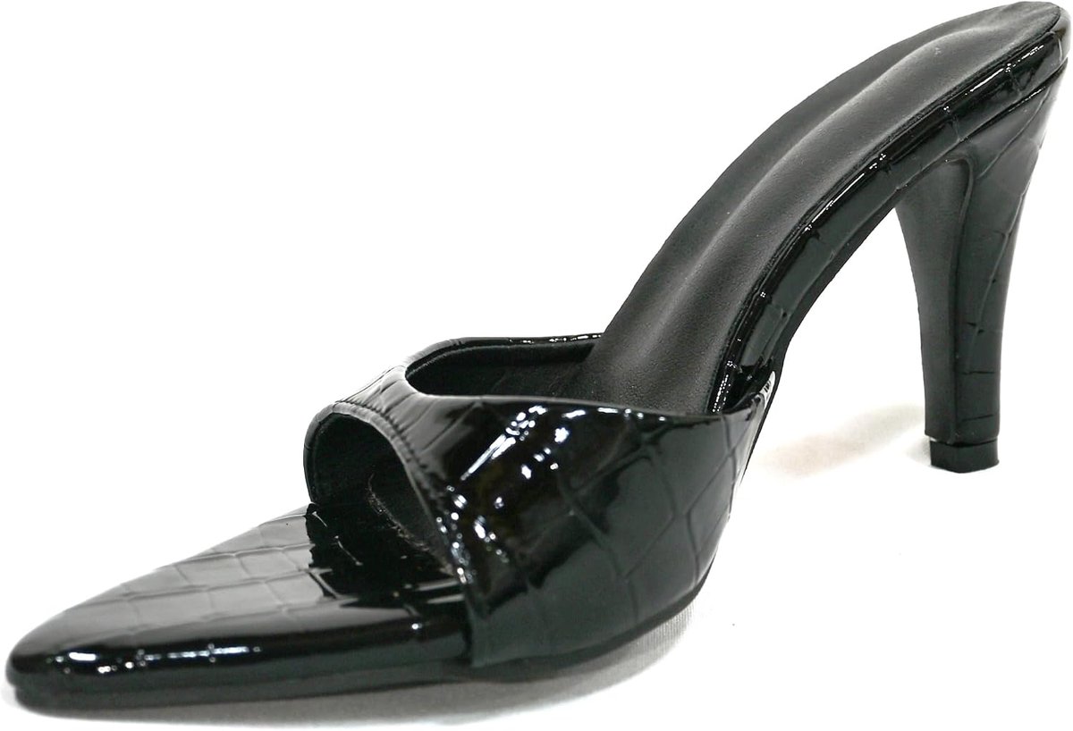 Muilez Met Hoge Naaldhakken 10 Cm Voor Dames - Modern Transparant Design - Effect Van Lange Benen Met Stabiel Comfort