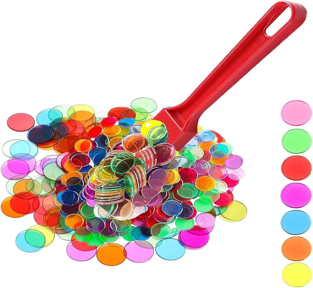 100 stuks plastic chips, set van magnetische bingosticks, magnetische lotto-chips, bingo-chips, voor jugutes educativos, schoolchips en plastic spellen