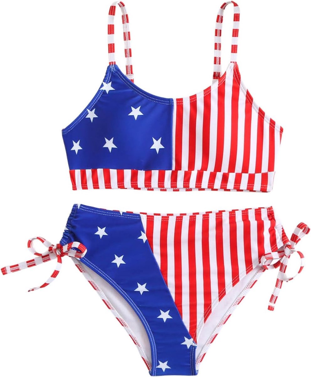 Tweedelige bikini met strik voor onafhankelijkheidsdag, vakantie, strandvakantie
