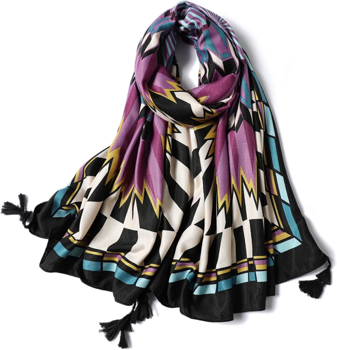 Etnische stijl sjaal vintage print oversized sjaal wrap pashmina foulard bandana lente zomer strand cadeau voor