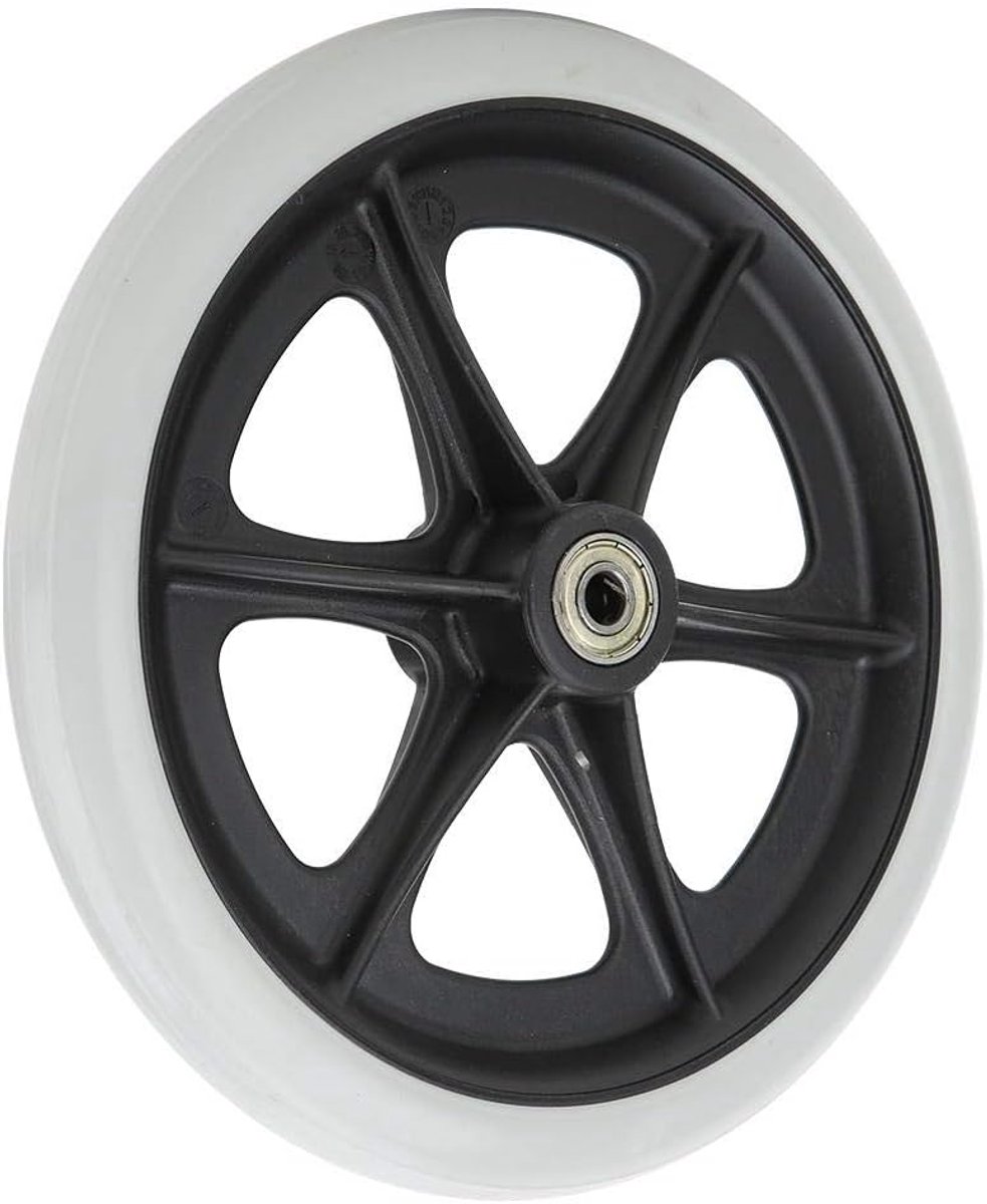 Wielen rolstoel, 8 "rubberen zwenkwiel met enkel wiel 120 kg Maximale belasting voorwiel rolstoel 0,3 inch Lager Binnendiameter Antislipwiel