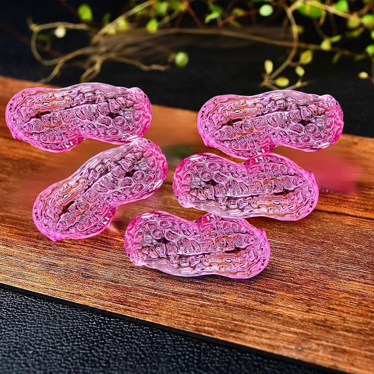 5 Stks Nep Pinda Shell Craft Decor Levensechte 3D Moer Beeldjes voor Thanksgiving Party Gunsten, Kom Presse-papier Gift