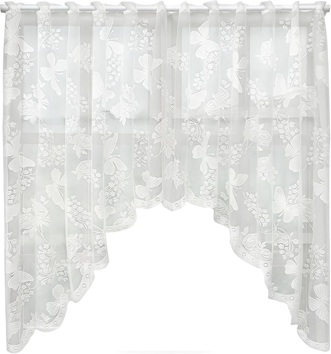 Vitrage, 150 x 100 cm, korte gordijnen, vitrage, deurgordijn, vitrage voor café, keuken, slaapkamer