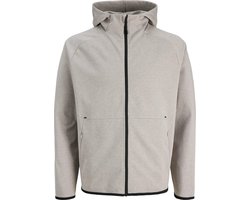 JACK & JONES Base sweat zip hood regular fit - heren sweatshirt katoenmengsel met capuchon met rits - grijs (light grey melange)