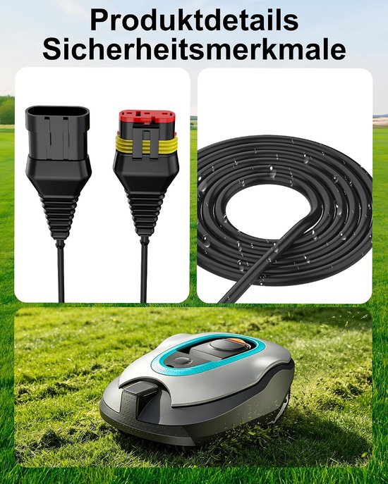 Verlengkabel voor Husqvarna Automower Gardena Robotic R38Li, R40Li, R80Li, Sileno City, Sileno+ R100Li grasmaaier, 5 m — afbeelding 4