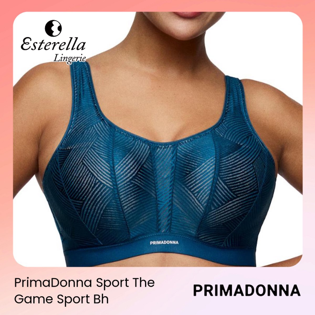 PrimaDonna Sport The Game Voorgevormde Sport Bh 6000516 Deep Blue - maat EU 90G / FR 105G