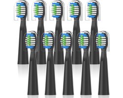 Compatibel met Bitvae D2 Elektrische tandenborstel, vervangingskoppen, voor Bitvae D2 elektrische tandenborstel, 10 stuks (zwart)