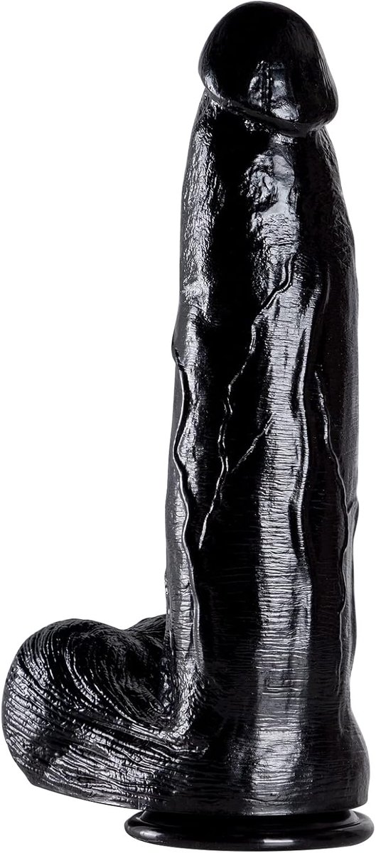 33 cm XXL Monster Dildo, Reuzendildo Grote Zwarte Lul met Zuignap