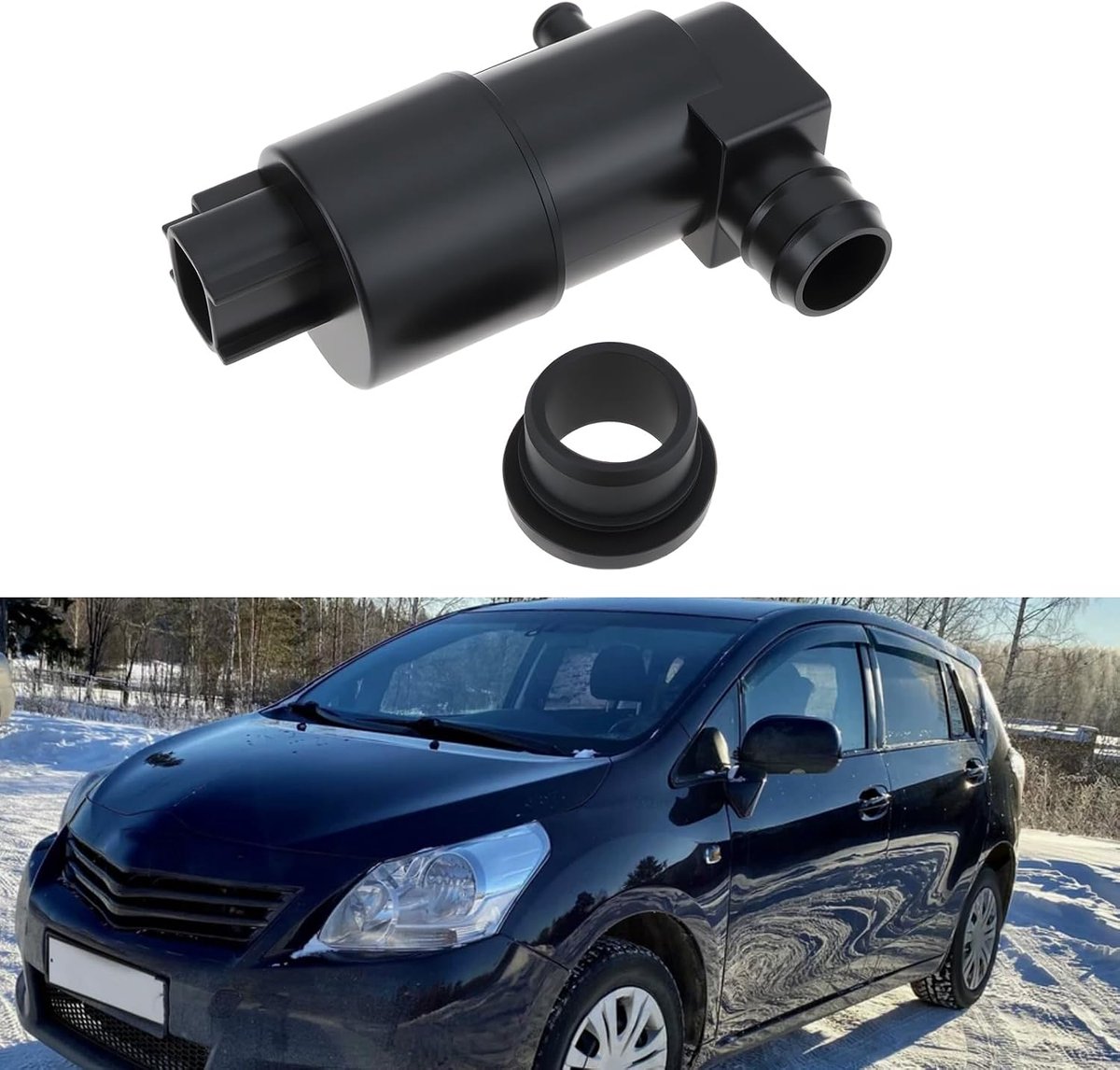 2-Pin Auto Voorruit Wasmachine Mono Pomp 85330-0F020 Compatibel met TOYOTA VERSO 2009-2013