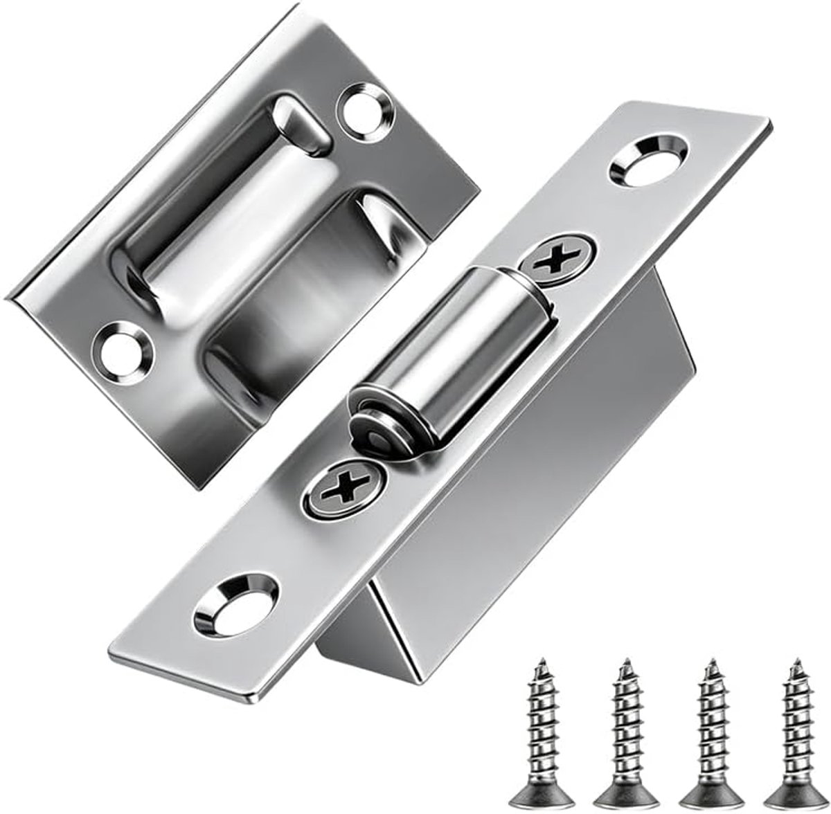(zilver) 1 set rolvergrendeling, verstelbaar, kastdeur, zilver