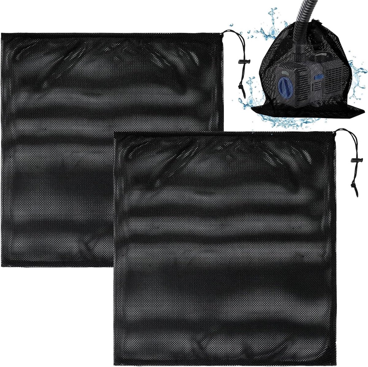 Filterpomp zakken 60x60 cm - duurzame polyester - herbruikbare filtertassen voor vijver en zwembad - ShopVlot