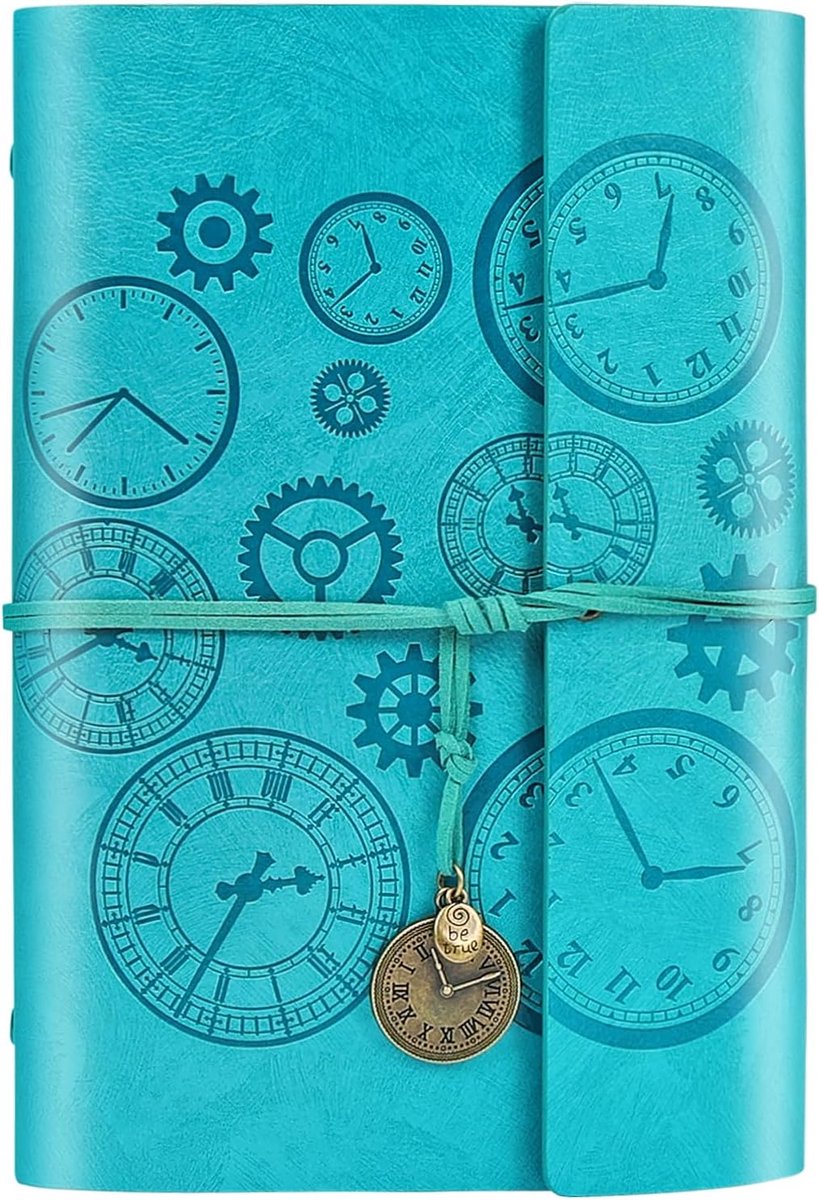 SnelShoppen - PU Leather Notebook A5 - Herbruikbaar Notitieboek met Lined Pagina's - Spiral Bound Notepad voor Reizigers - Perfect Cadeau voor Jongens