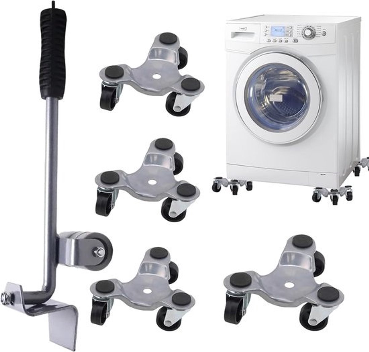 meubelglijders - hulpmiddel voor verhuizen - voor het verplaatsen van zware lasten - 360 graden draaibaar - 400 kg draagvermogen - metaal