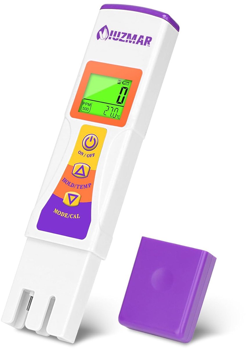 SnelShoppen - Waterkwaliteitsmeter voor Drinkwater, 3-in-1 TDS en EC Meter, Ideaal voor Hydroponics, Aquariums en Thuisgebruik