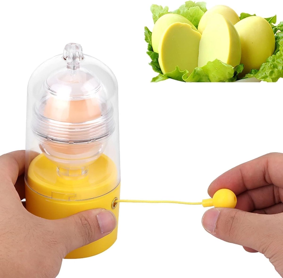 Eiermixer met traction rope - silicone eierklopper - perfect gemengde eieren - ideaal voor hardgekookte eieren - ShopVlot