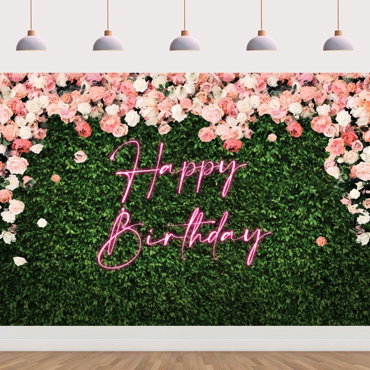 Fotoachtergrond groene bladeren 2,2 x 1,5 m - vinyl - voor verjaardagsfeest - sfeervolle decoratie - ShopVlot
