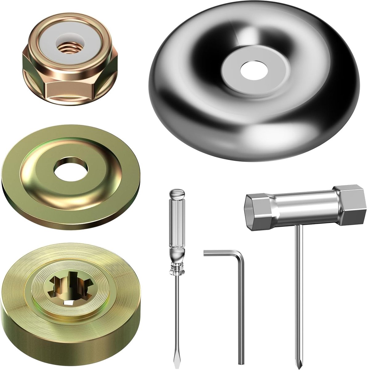 SnelShoppen - 7-delige Brush Cutter Accessoires Set, Universele Metaal Gear Nut, Brush Cutter Spare Parts, Adapter voor Grasmaaier en Trimmer