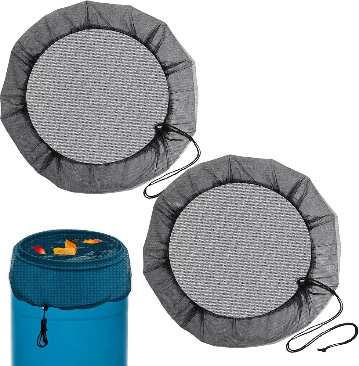 Regenvat net 95 cm - polyester - verstelbaar - bescherming tegen bladeren en muggen - ShopVlot