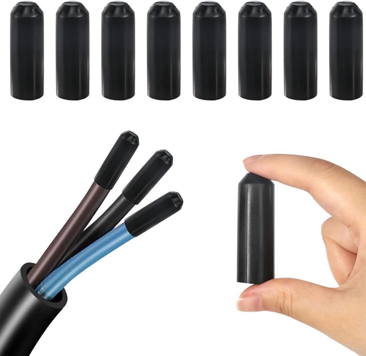 Heat Shrink Tubing 15 mm for Heat Shrink Cable Heat Shrink Tubing Wave Hose Rubber Heat Shrink Tubing for Connections - ShopVlot