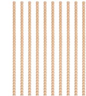 Houten kralen - Ongeveer 40 cm lange decoratieve houten kralen na het snijden - 4 meter lang - 14 × 7 mm - Onbewerkte 3D-kraalvorm - Geschikt voor knutselprojecten, kasten, muren en meubels - Houtkleur