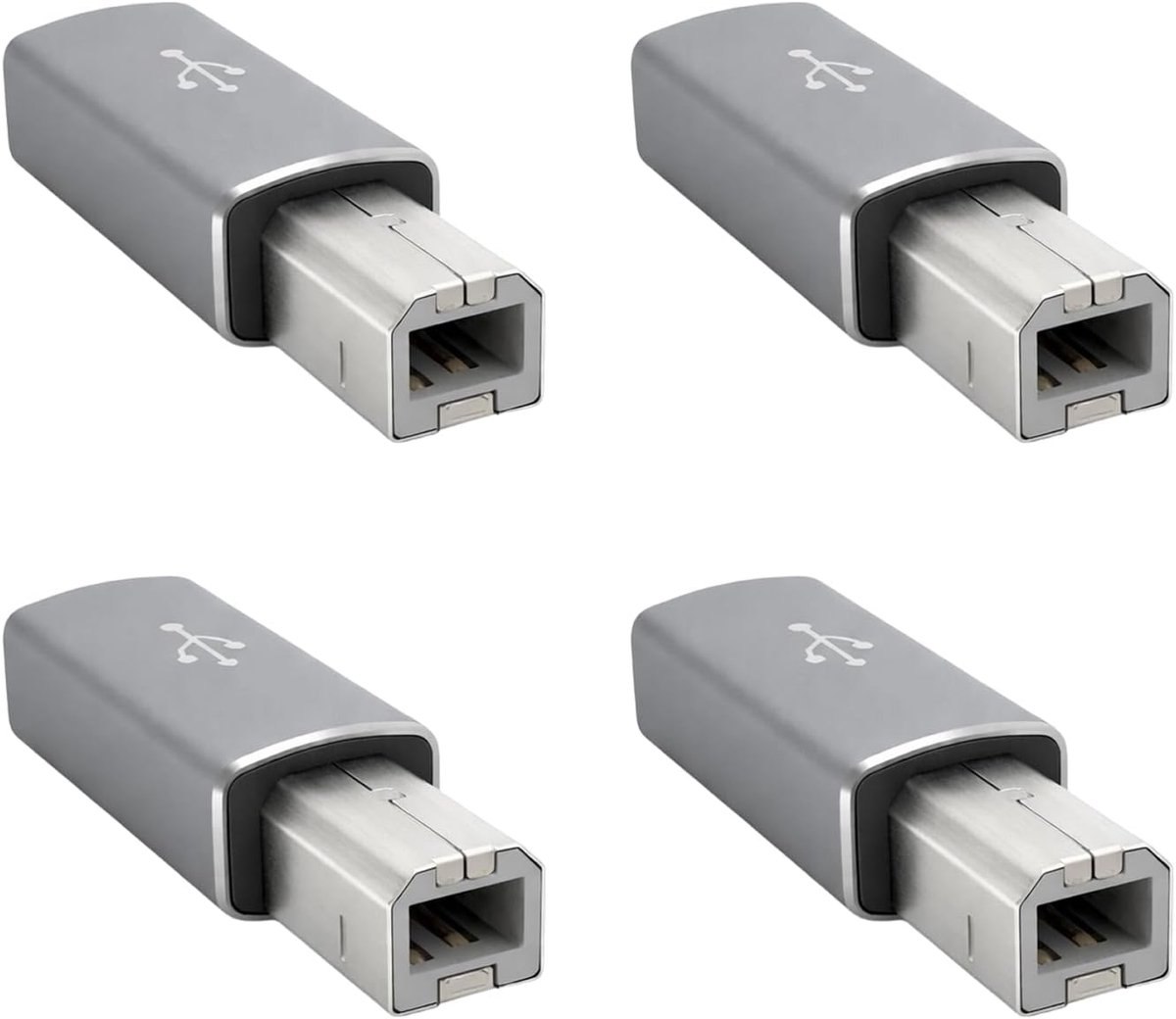 4 stuks USB C-aansluiting naar mannelijke printer, adapter USB C naar printer, converterconnector USB type C naar USB - ShopVlot