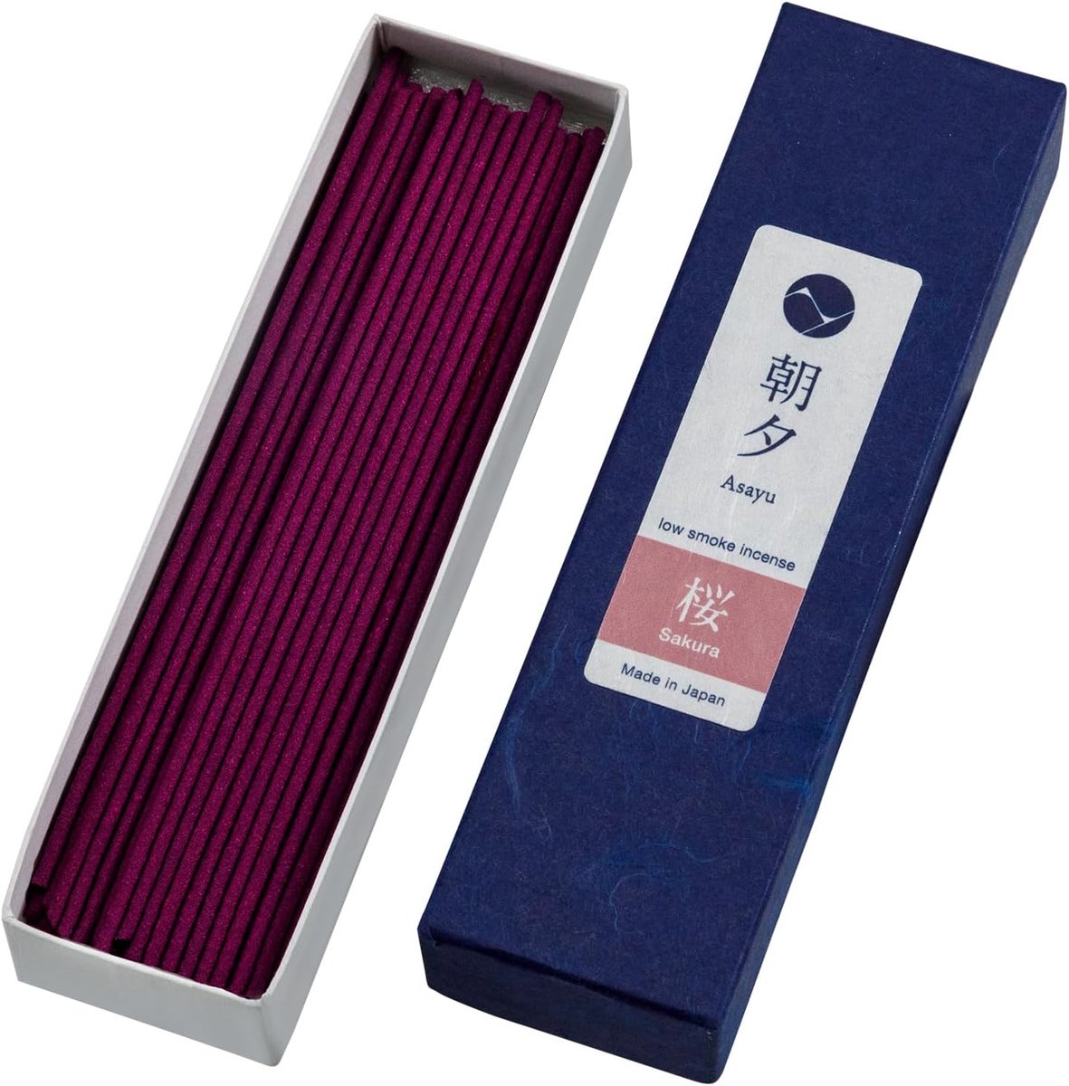 Asayu Japan Incense Sticks with Little Smoke – Sakura Cherry Blossom Fragrance, approx. 40 sticks (20g) – Made in - ShopVlot