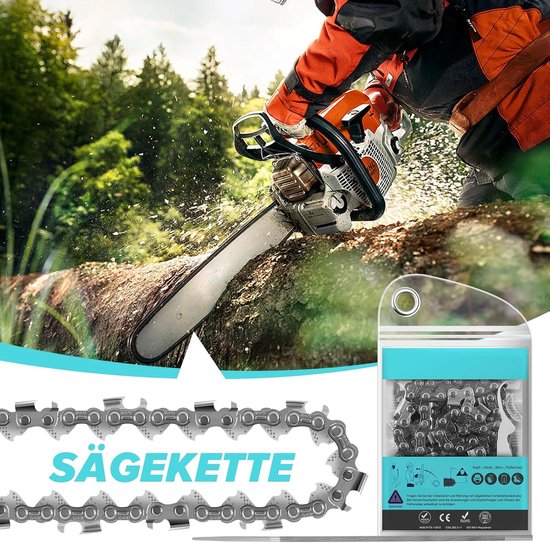Zaagketting set van 4 - 3/8 inch LP - 1.3 mm dikte - 56 schakel voor 40 cm zaag - ShopVlot — afbeelding 4