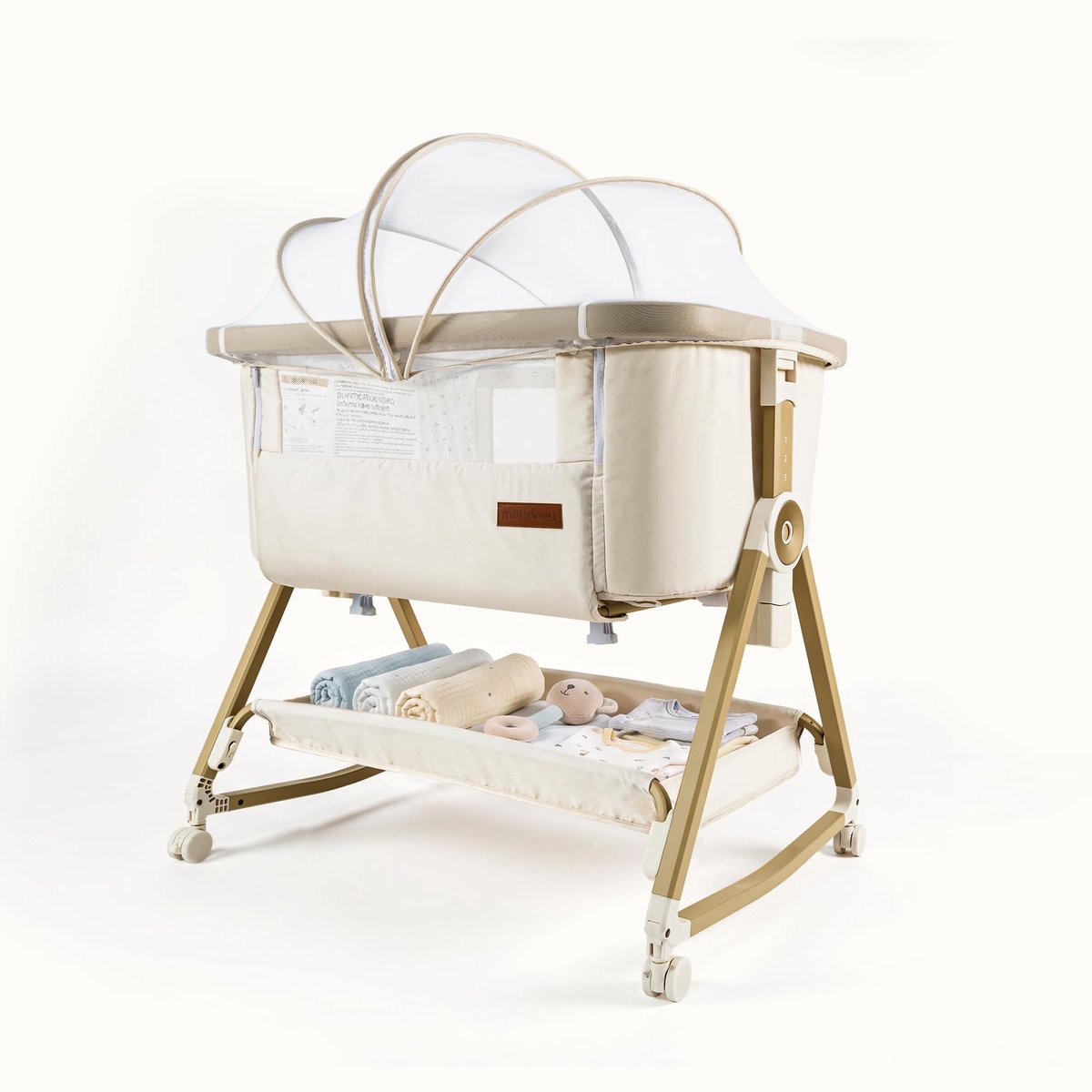 Maydolly Babybed, 3-in-1 bijzetbed baby met wielen voor boxspringbed - ShopVlot