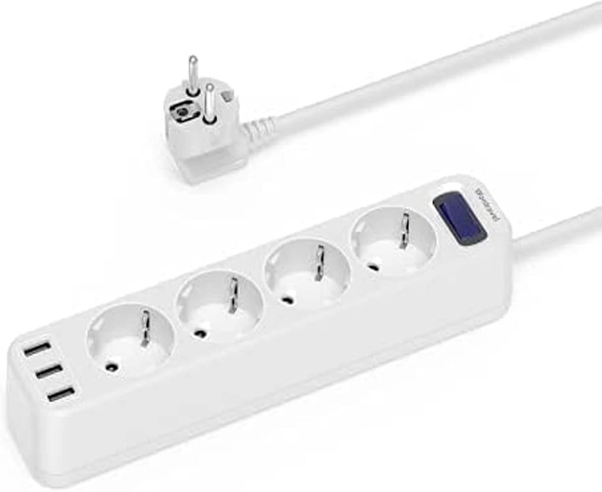 duanxianpaicha sikong plug adapter surge protector 3600W 16A with 1.8m safety cable with switch for kitchen - ShopVlot