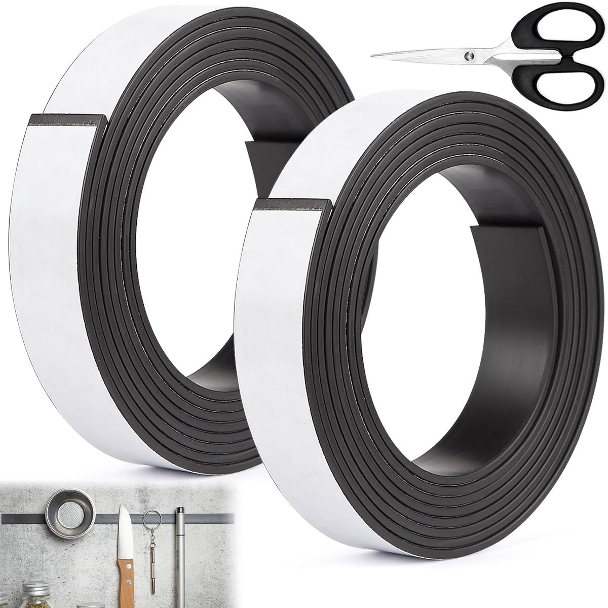 Magnetic Tape Self-Adhesive A+ B Self-Adhesive 20 mm x 2 m Magnetic Tape Strong Adhesive Magnetic Adhesive Strip - ShopVlot