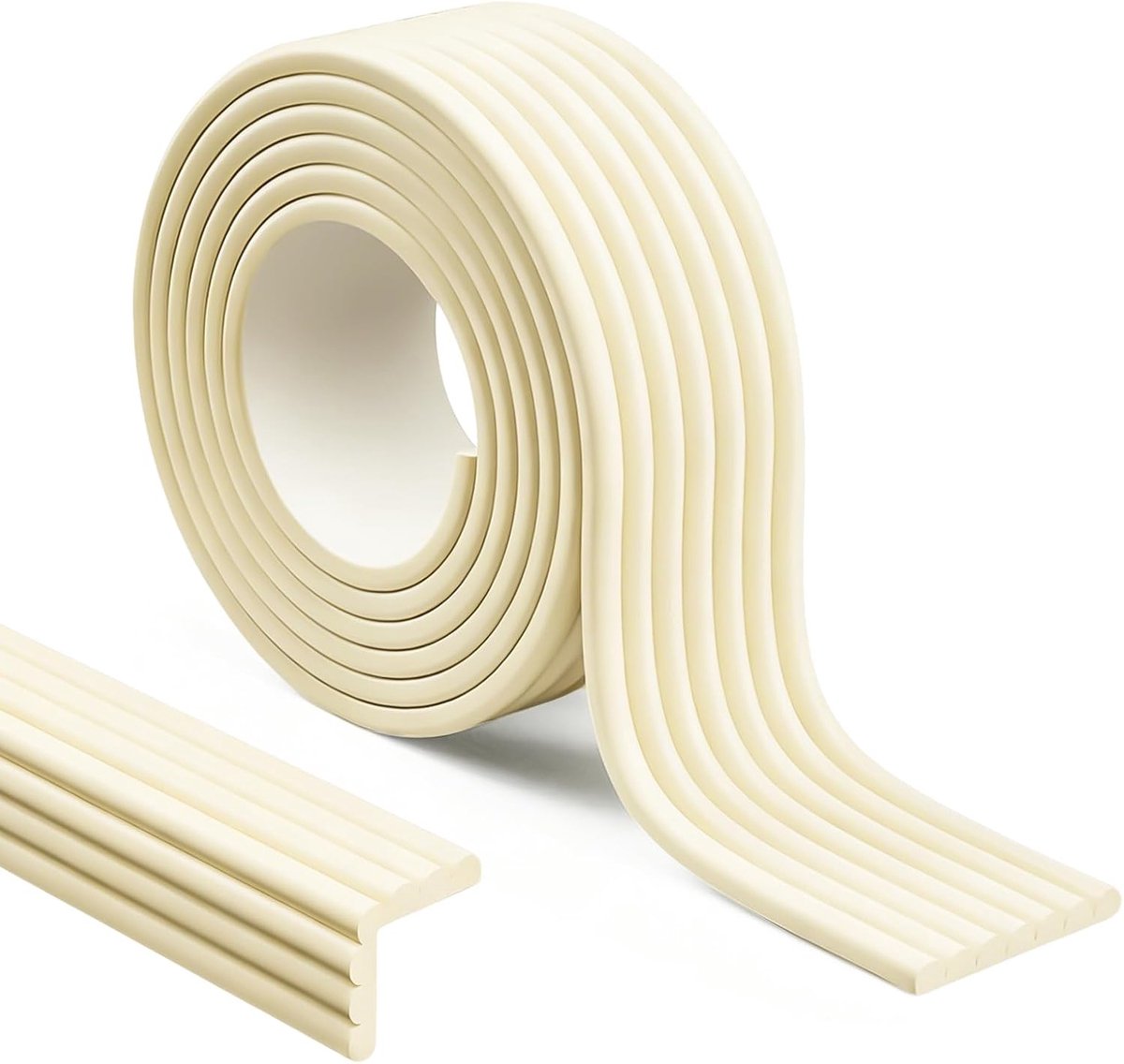 Babyschuim, randbescherming, zelfklevend, W-vormige W en schuimrubberen randbescherming, 5 m x 8 cm x 0,8 cm, voor verschillende meubels