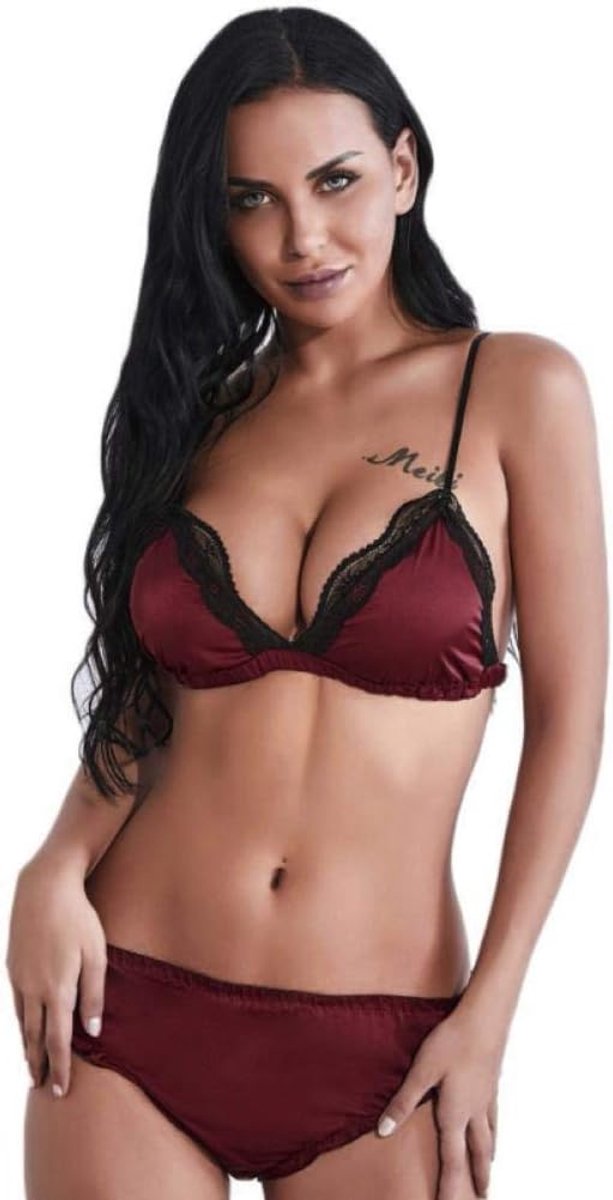 Vrouwen Erotische Lingerie Zijden BH Backless Slips Temptation Porno Lingerie Ondergoed Set