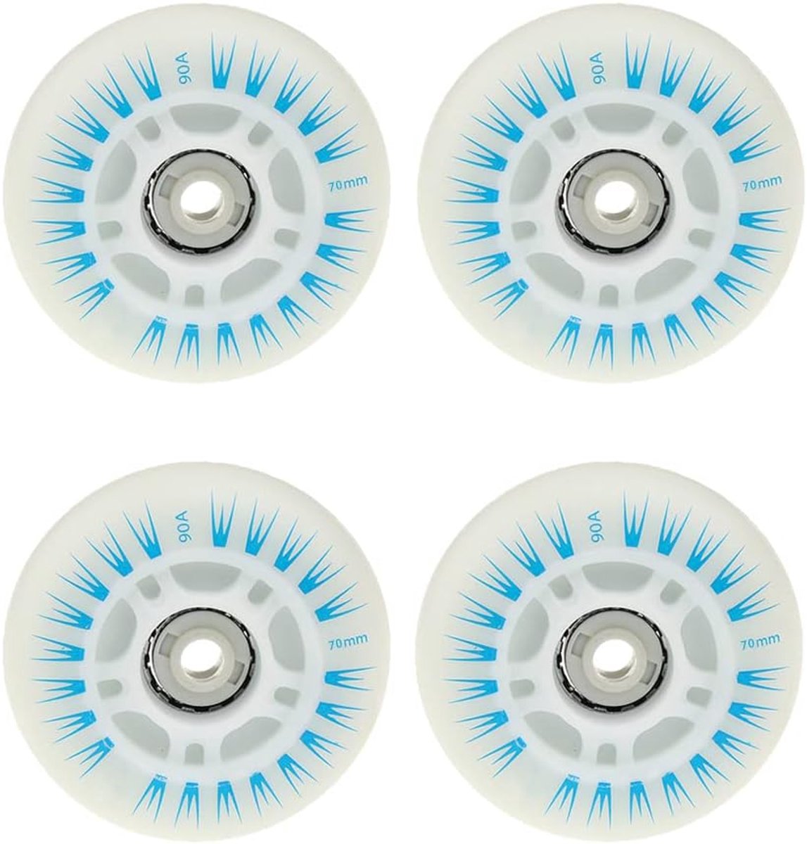 Wielen met LED, duurzame lichtgevende heldere wielen voor glijden, 70 mm, blauw