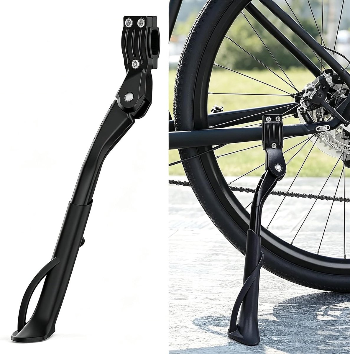 Universale fietsstandaard van 24-29inch voor Mountainbike, E-Bike en Stadsfiets (Zwart)