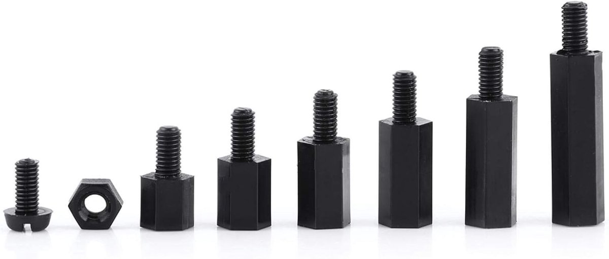 250 STKS Nylon Spacer Standoff Kit - Hex Column Schroefdraad Spacer Pijler Schroef Assortiment Kit PCB (M3 Male-female Standoff)