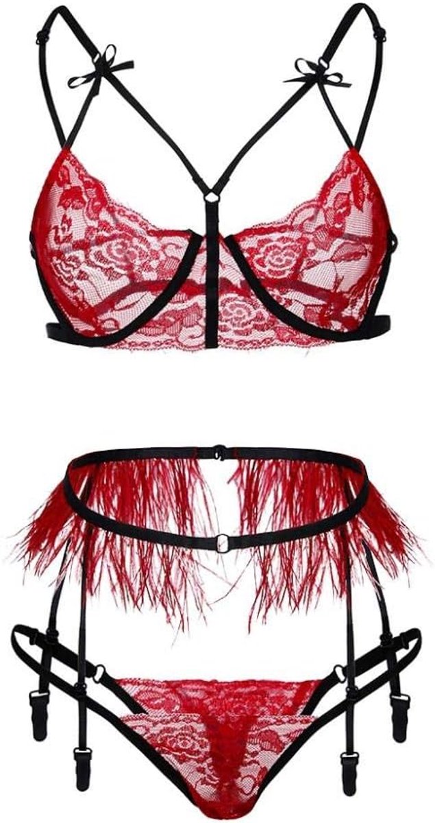 Dames Vrouwen Kanten Beha Ondergoed Erotische Lingerie Porno String Kousenband Nachtkleding Verleiding Vrouwen