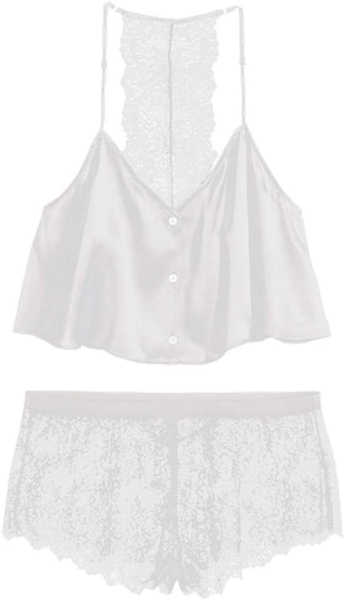 Dameskostuums Dames Kostuums Erotische Lingerie Porno Nachtkleding Kanten Beha Ondergoed Transparant Sexy Dames Ondergoed Sets-White_S
